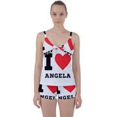 I Love Angela  Tie Front Two Piece Tankini by ilovewhateva