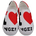 I love Angela  Men s Canvas Slip Ons View1