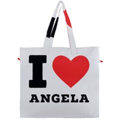 I Love Angela  Canvas Travel Bag by ilovewhateva