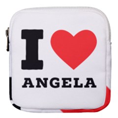 I Love Angela  Mini Square Pouch by ilovewhateva