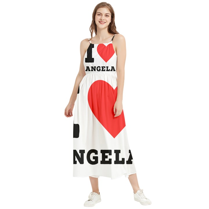 I love Angela  Boho Sleeveless Summer Dress