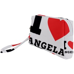 I Love Angela  Wristlet Pouch Bag (small) by ilovewhateva