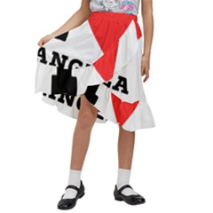 I Love Angela  Kids  Ruffle Flared Wrap Midi Skirt by ilovewhateva