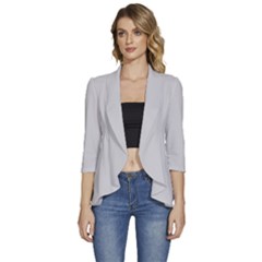 Grey Goose	 - 	3/4 Sleeve Ruffle Edge Open Front Jacket