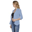 Soft Cerulean	 - 	3/4 Sleeve Ruffle Edge Open Front Jacket View2