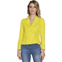 Blazing Yellow	 - 	Long Sleeve Revers Collar Cropped Jacket View1