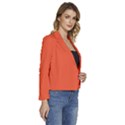 Orange Flame	 - 	Long Sleeve Revers Collar Cropped Jacket View3