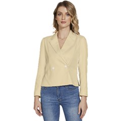 Pure Vanilla	 - 	long Sleeve Revers Collar Cropped Jacket