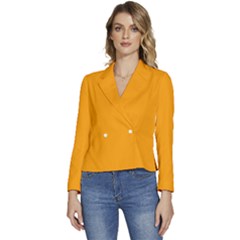 Orange Peel	 - 	long Sleeve Revers Collar Cropped Jacket