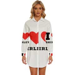 I Love Shirley Womens Long Sleeve Shirt Dress