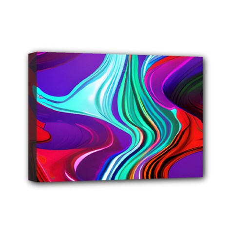 Fluid Background Mini Canvas 7  X 5  (stretched) by GardenOfOphir