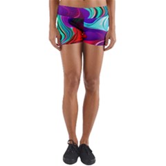 Fluid Background Yoga Shorts by GardenOfOphir