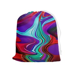 Fluid Background Drawstring Pouch (xl) by GardenOfOphir