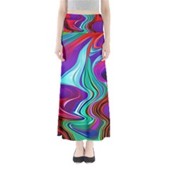 Fluid Background Full Length Maxi Skirt by GardenOfOphir