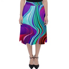 Fluid Background Classic Midi Skirt by GardenOfOphir