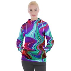 Fluid Background Women s Hooded Pullover by GardenOfOphir