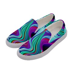 Fluid Background Women s Canvas Slip Ons by GardenOfOphir