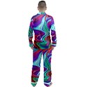 Fluid Background Men s Long Sleeve Satin Pajamas Set View2