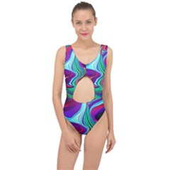 Fluid Background Center Cut Out Swimsuit by GardenOfOphir