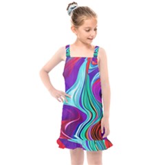 Fluid Background Kids  Overall Dress by GardenOfOphir