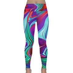 Fluid Background Lightweight Velour Classic Yoga Leggings by GardenOfOphir