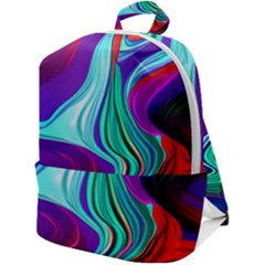 Fluid Background Zip Up Backpack by GardenOfOphir