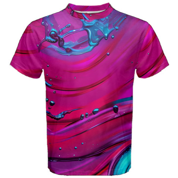 Fluid Art Pattern Men s Cotton Tee