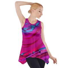 Fluid Art Pattern Side Drop Tank Tunic by GardenOfOphir