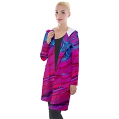 Fluid Art Pattern Hooded Pocket Cardigan by GardenOfOphir