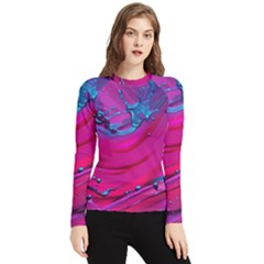 Fluid Art Pattern Women s Long Sleeve Rash Guard by GardenOfOphir