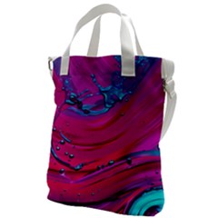 Fluid Art Pattern Canvas Messenger Bag by GardenOfOphir