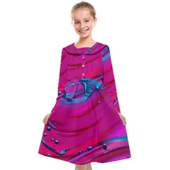 Fluid Art Pattern Kids  Midi Sailor Dress by GardenOfOphir