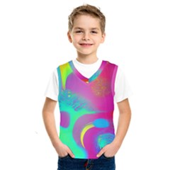 Fluid Background Kids  Basketball Tank Top by GardenOfOphir