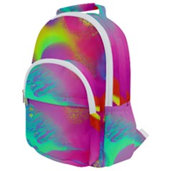 Fluid Background Rounded Multi Pocket Backpack by GardenOfOphir