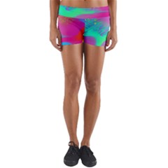 Fluid Background Yoga Shorts by GardenOfOphir