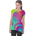 Fluid Background Cap Sleeve High Low Top View1