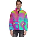 Fluid Background Men s Puffer Bubble Jacket Coat View1