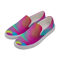 Fluid Background Women s Canvas Slip Ons by GardenOfOphir