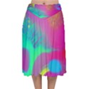 Fluid Background Velvet Flared Midi Skirt View1