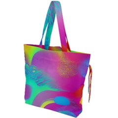 Fluid Background Drawstring Tote Bag by GardenOfOphir