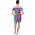 Fluid Background Ruffle Cut Out Chiffon Playsuit View2