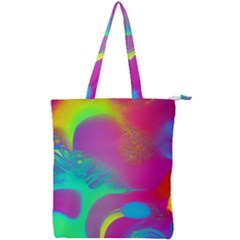 Fluid Background Double Zip Up Tote Bag by GardenOfOphir