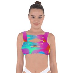 Fluid Background Bandaged Up Bikini Top by GardenOfOphir