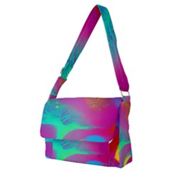 Fluid Background Full Print Messenger Bag (m) by GardenOfOphir