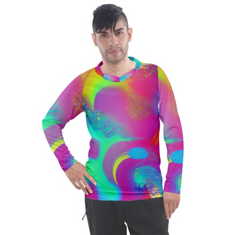 Fluid Background Men s Pique Long Sleeve Tee by GardenOfOphir