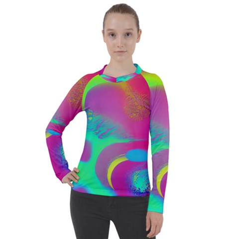 Fluid Background Women s Pique Long Sleeve Tee by GardenOfOphir