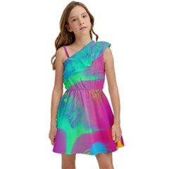 Fluid Background Kids  One Shoulder Party Dress by GardenOfOphir