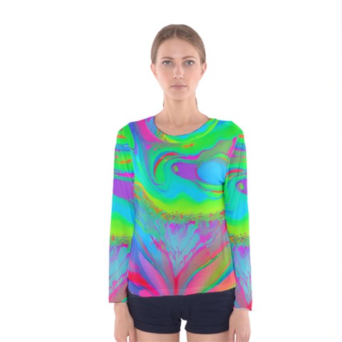 Fluid Artistic Women s Long Sleeve Tee by GardenOfOphir