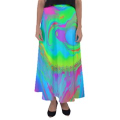 Fluid Artistic Flared Maxi Skirt