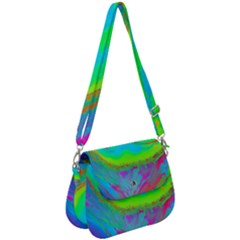 Fluid Artistic Saddle Handbag by GardenOfOphir